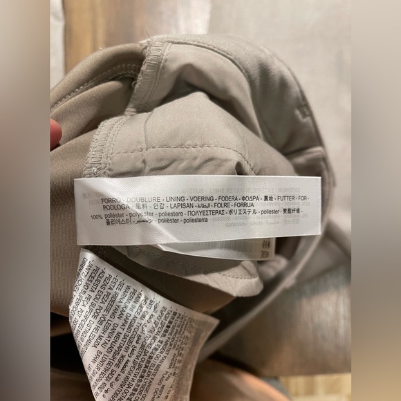 Grey slim faux suede slit high rise flare pants - Picture 4 of 12